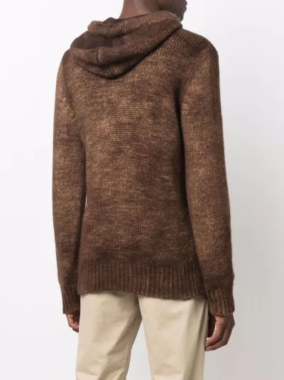 Brown wool hoodie Clearance
