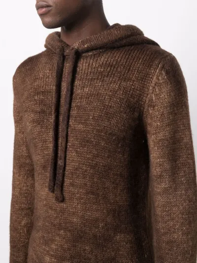 Brown wool hoodie Clearance