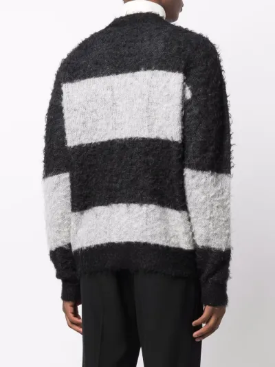 mohair striped cardigan