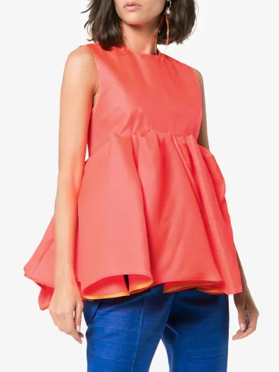 silk peplum top