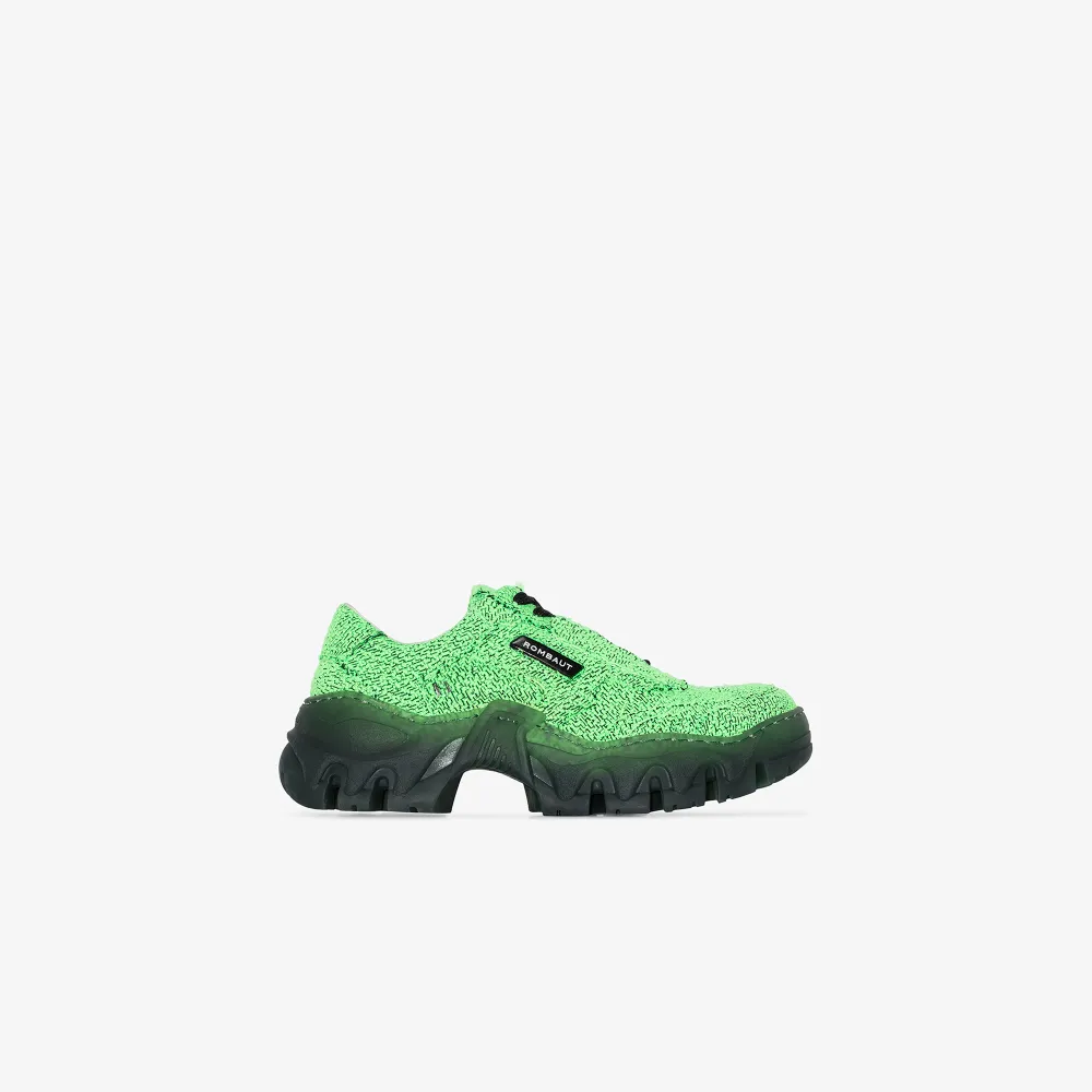 green chunky sneakers