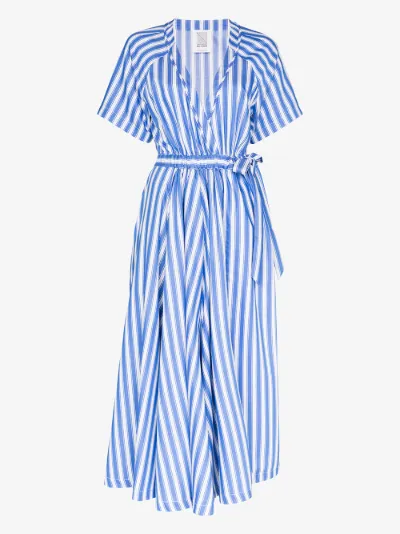 striped wrap jumpsuit