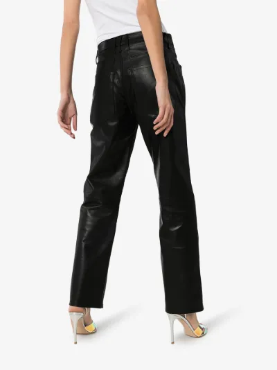 leather boyfriend trousers