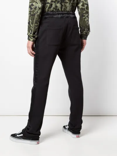 side striped track pants