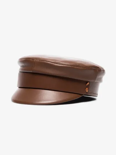 brown baker boy hat