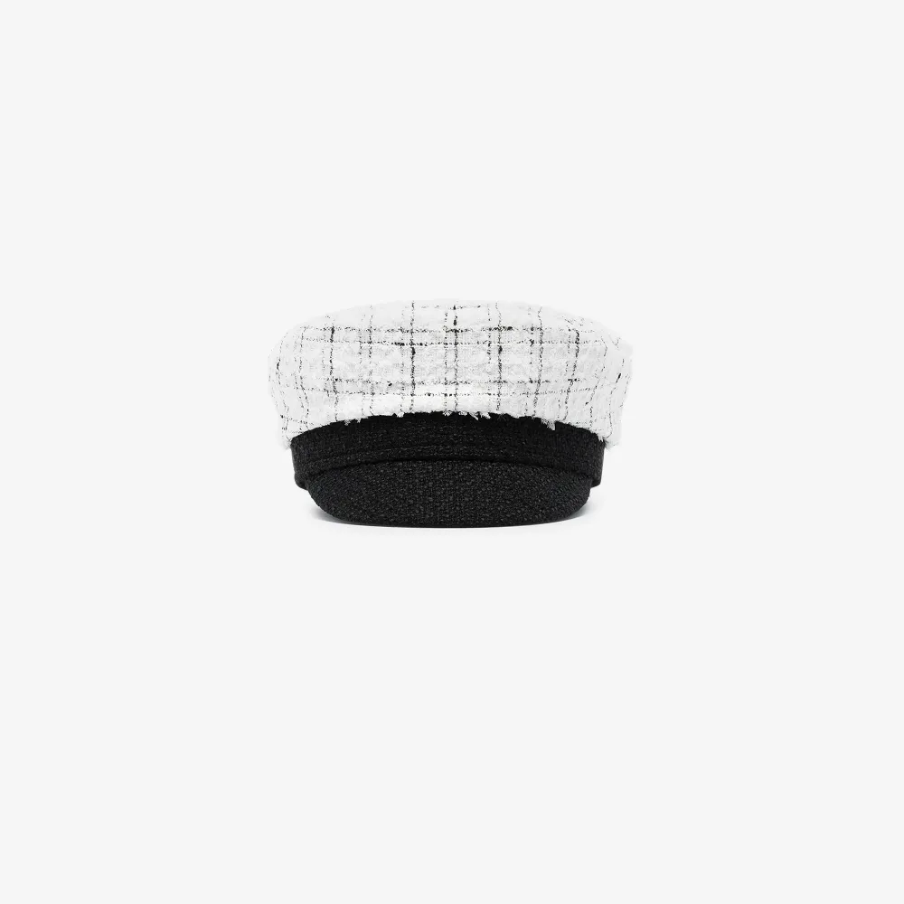 Ruslan Baginskiy white checked baker boy hat Browns