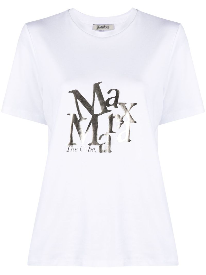 metallic logo t shirt