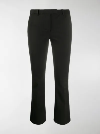 cropped kick flare trousers