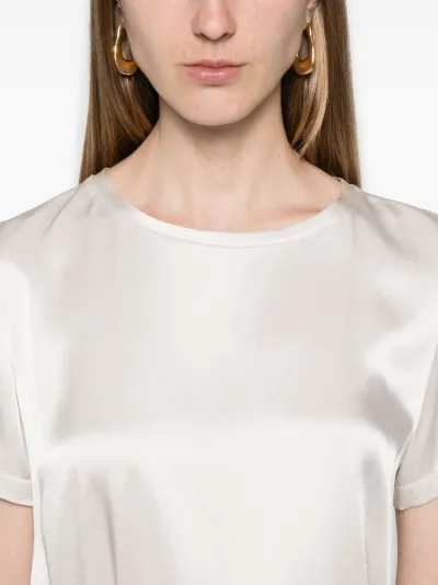 white satin t shirt