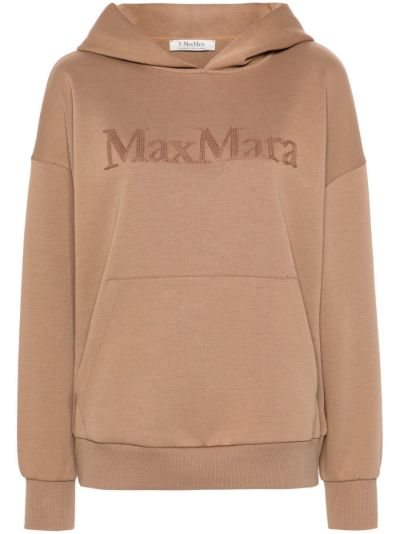 S Max Mara Sapore logo-embroidered cotton hoodie | Eraldo.com KW