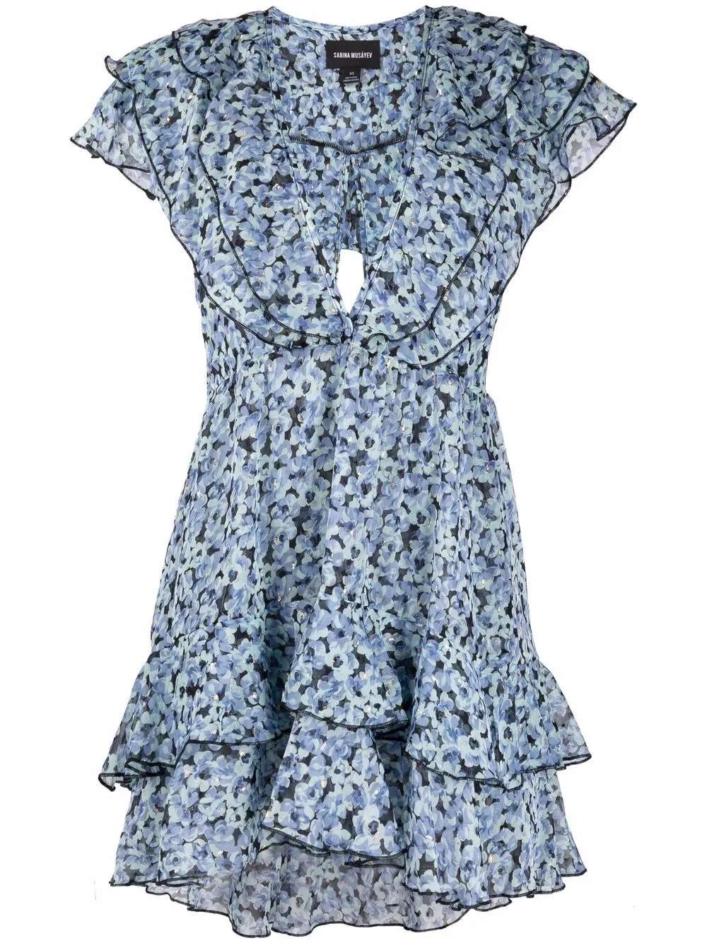 sabina tiered mini dress