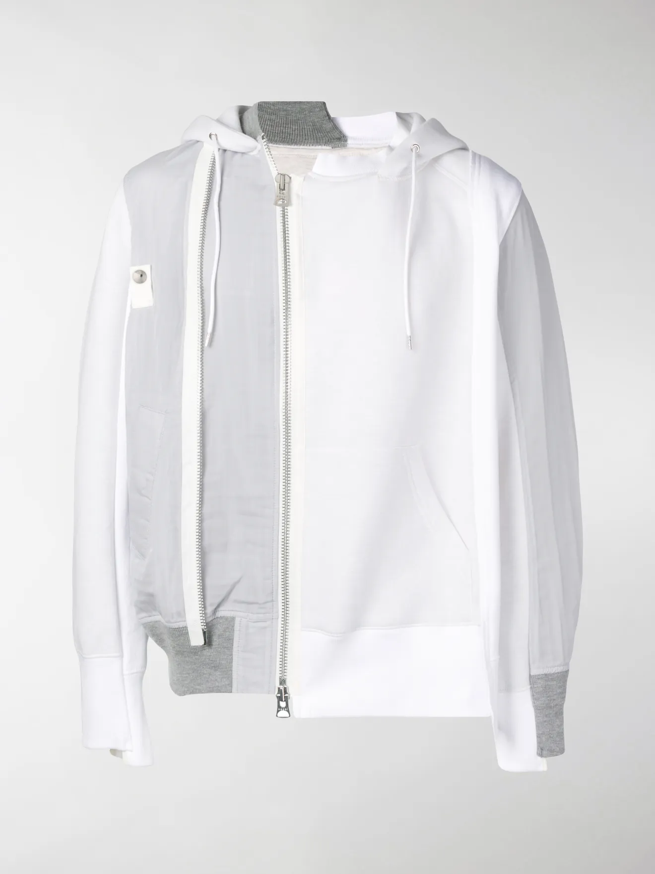 asymmetric zip up hoodie