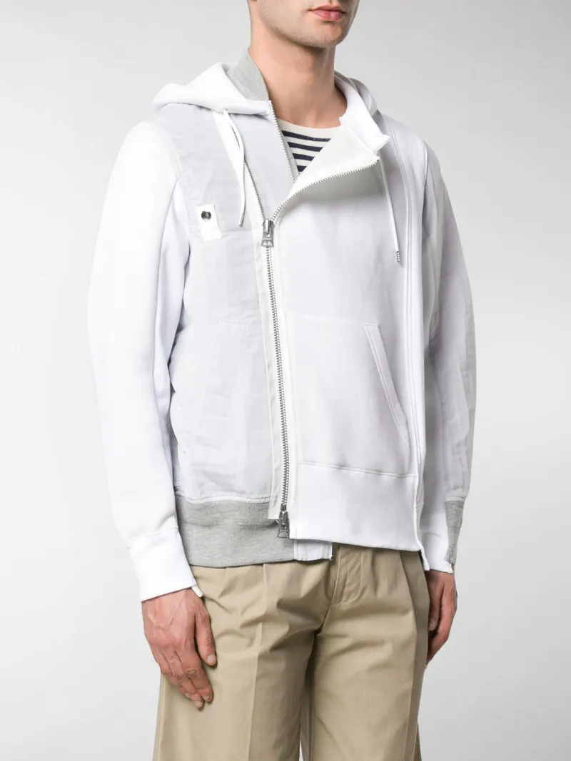 asymmetric zip up hoodie