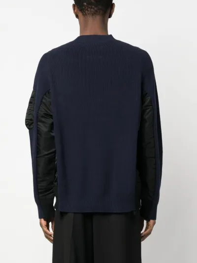 contrast panel sweater | sacai | Eraldo.com