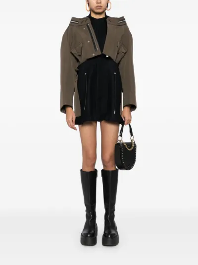 Grosgrain Bonding X Wool Melton Dress | Sacai Woman Grosgrain Bonding X Wool Melton Dress | Sacai Woman