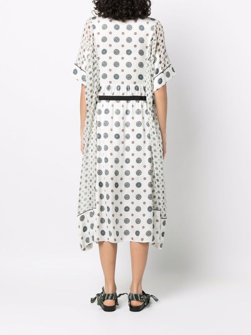 sacai komon print dress