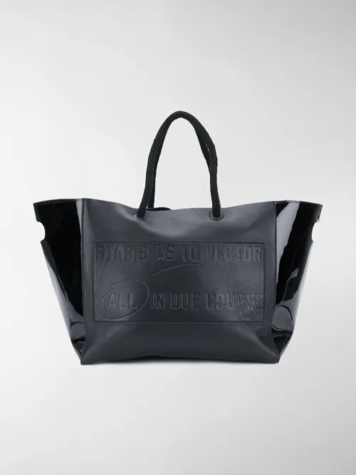 Sacai - Shopper con slogan Lawrence Weiner