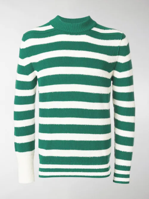 Sacai - striped mock neck sweater