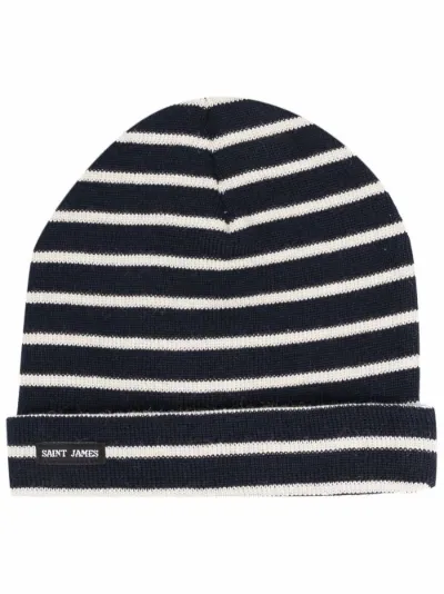striped ribbed-knit wool beanie | Saint 