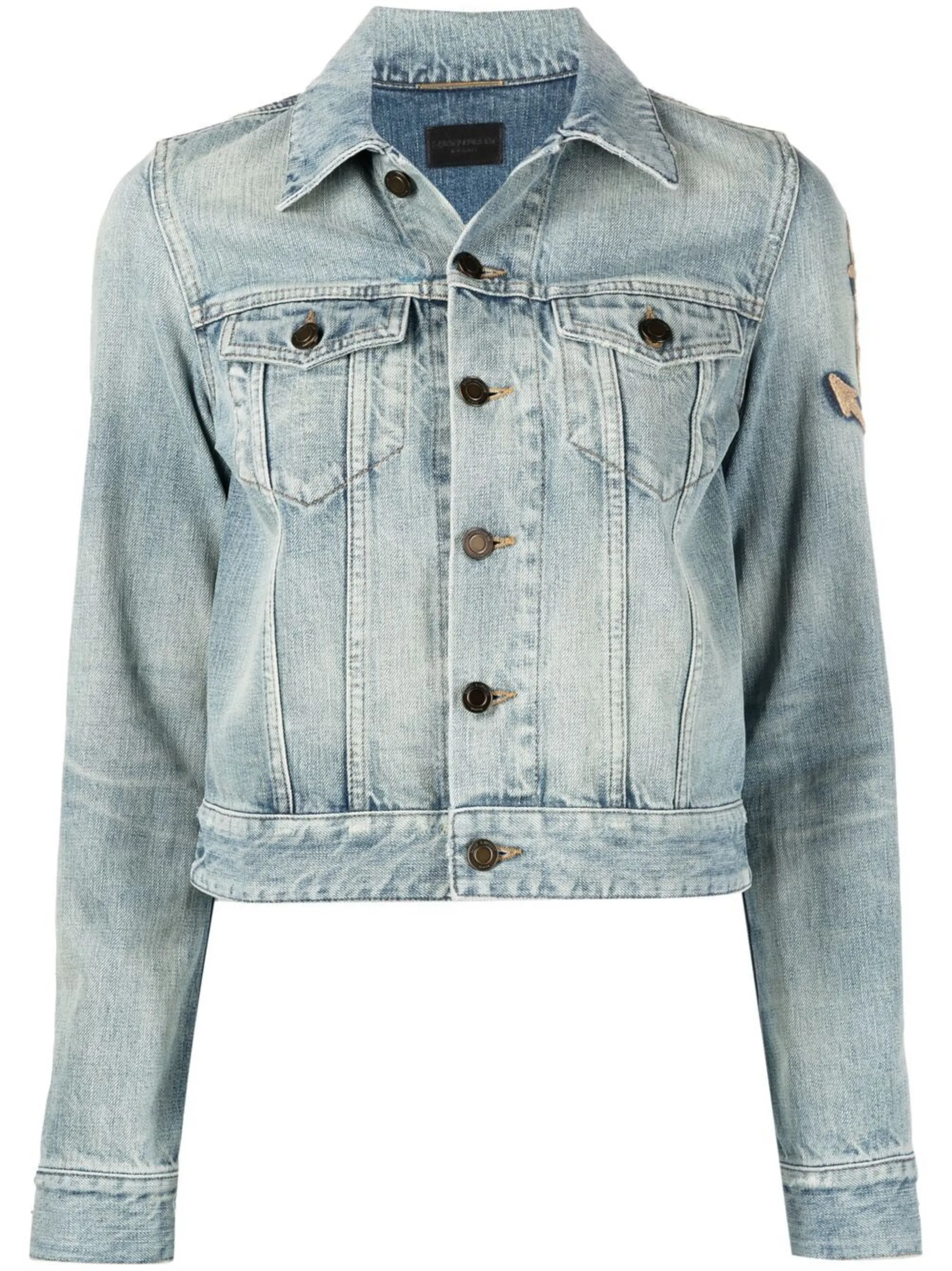 saint laurent archive short denim jacket