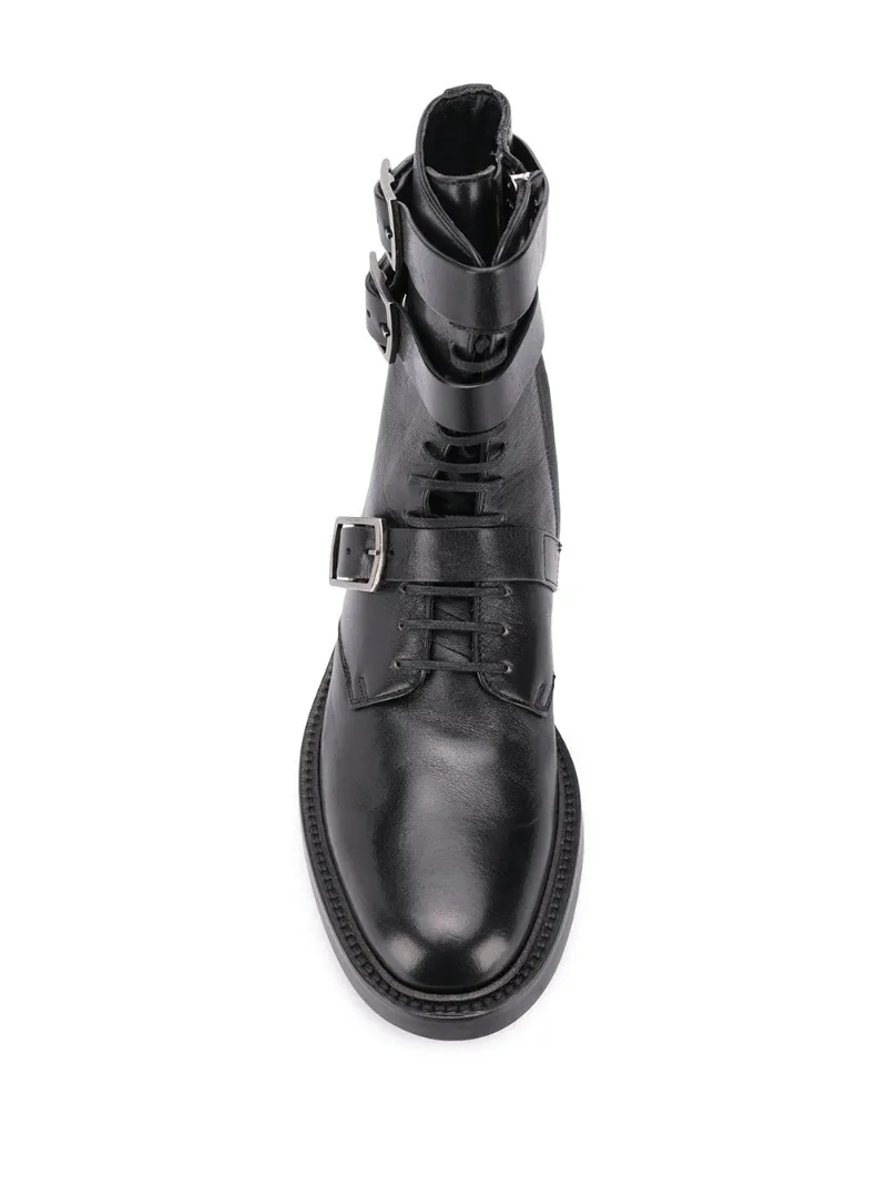 saint laurent buckle boots