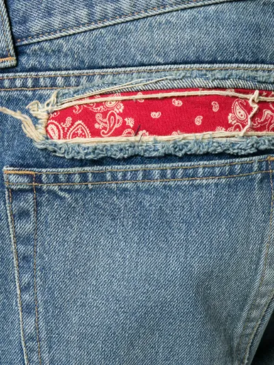 saint laurent bandana jeans