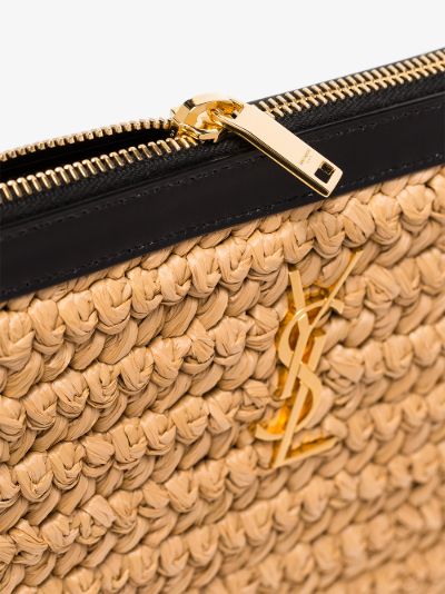 ysl raffia clutch