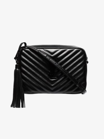 black quilted leather purse