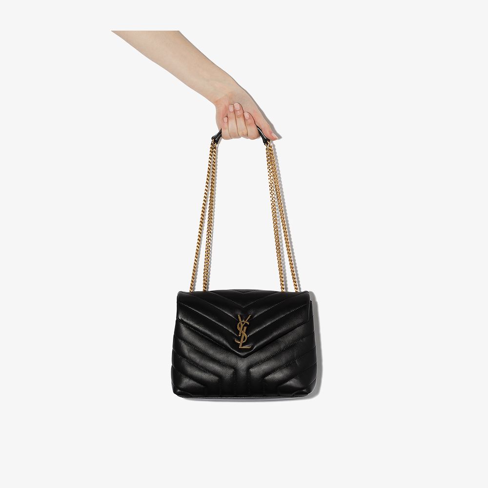 black loulou small shoulder bag