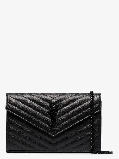 saint laurent small quilted monogram leather bag