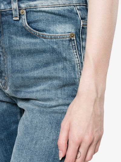 Blue high waisted skinny jeans展示图