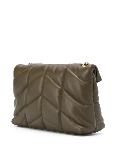 Saint Laurent Borsa a spalla Loulou Puffer verde | MODES