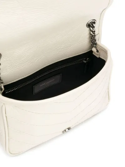 Saint Laurent Borsa a tracolla con catena YSL toni neutri | MODES
