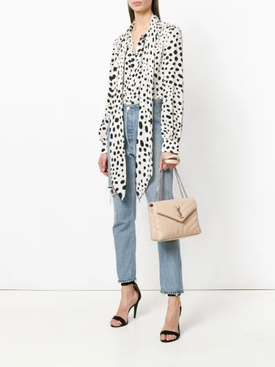 Saint laurent borsa a spalla loulou piccola - toni neutri farfetch pelle -  Stileo.it