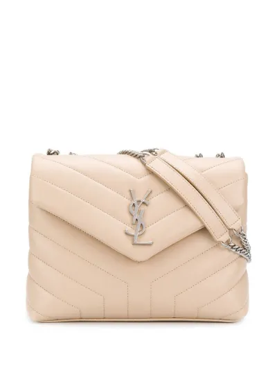 Saint Laurent Borsa a tracolla Loulou piccola toni neutri | MODES