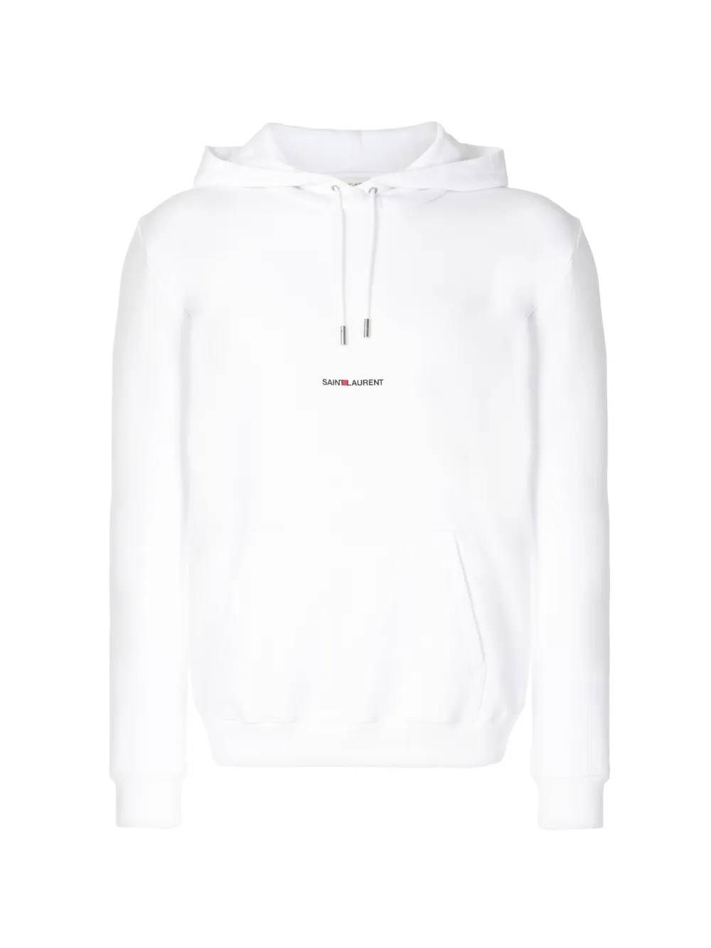 white branded hoodie