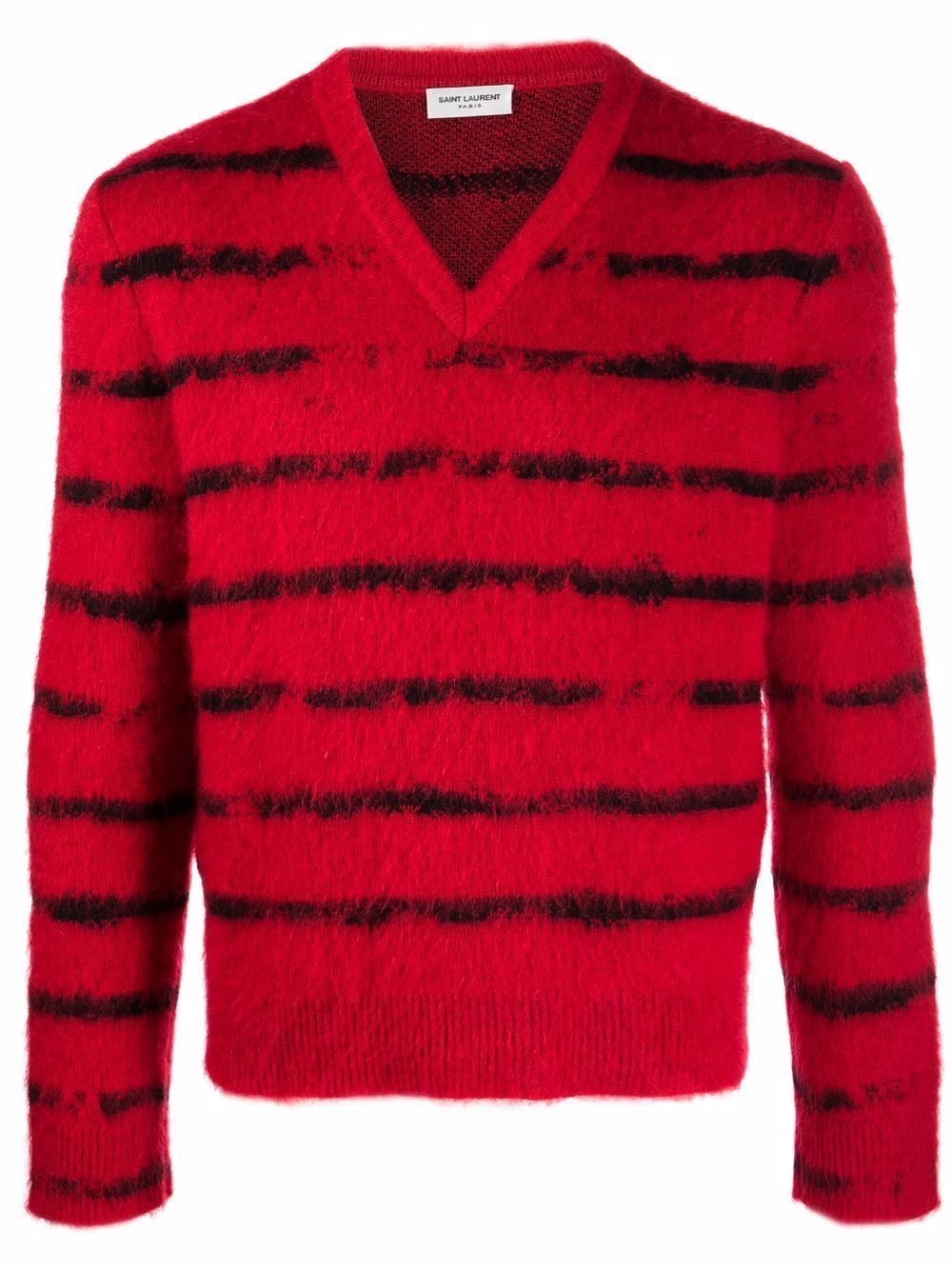 Saint laurent striped mohair on sale sweater