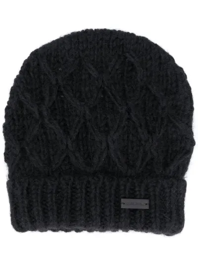 cable-knit beanie hat | Saint Laurent 