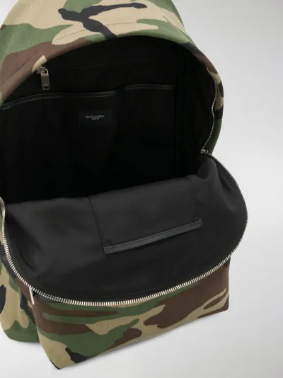 saint laurent camo backpack