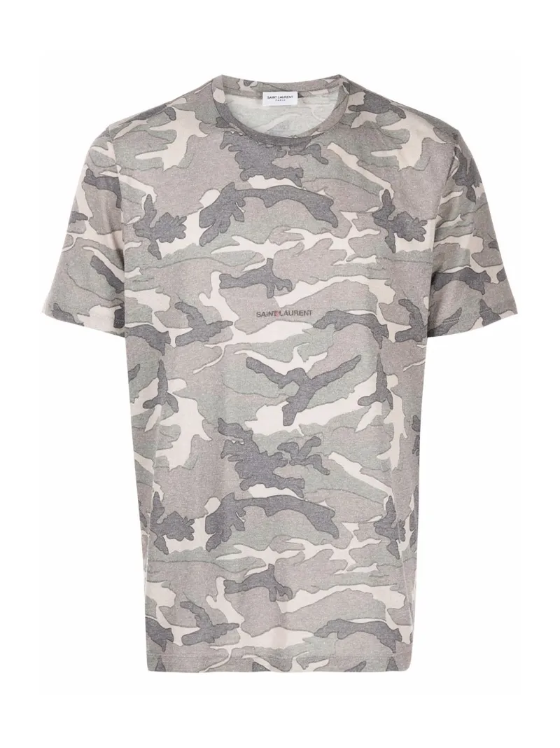 saint laurent camo shirt