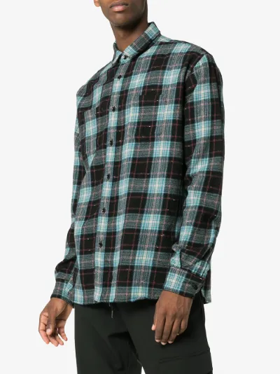 saint laurent checked shirt