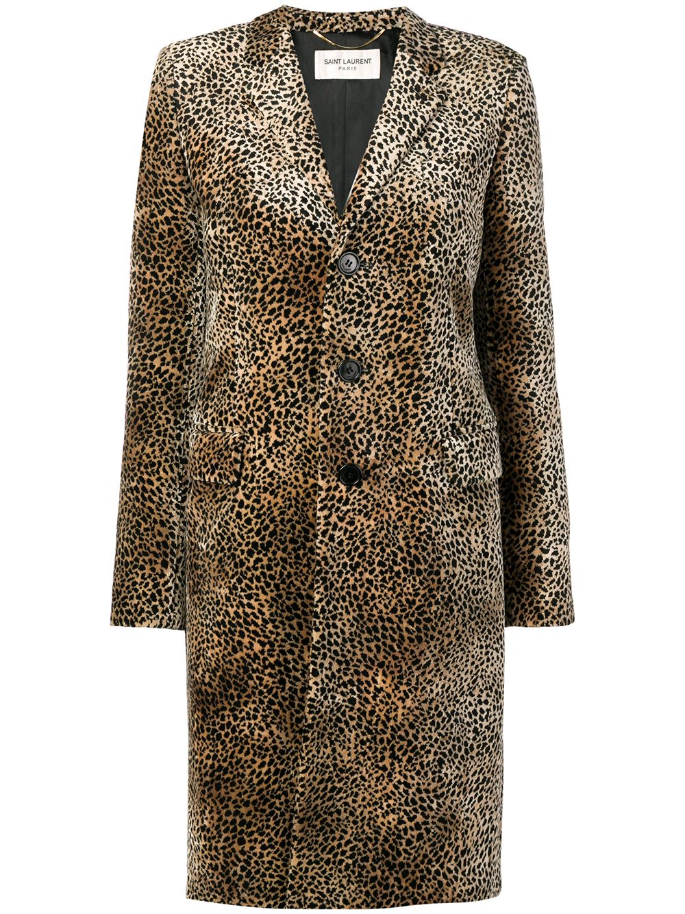 Chesterfield leopard-print coat | Saint Laurent | Eraldo.com US
