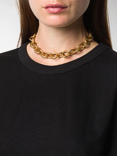 chunky chain link necklace gold