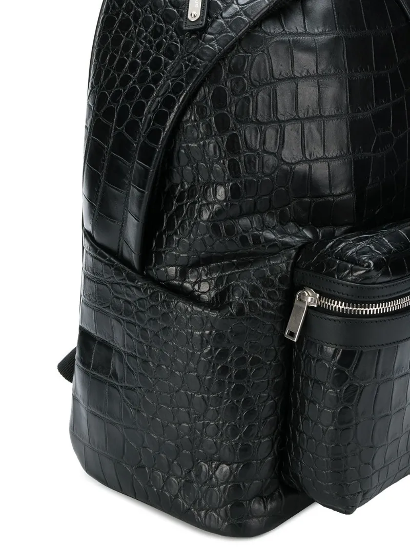 black crocodile backpack