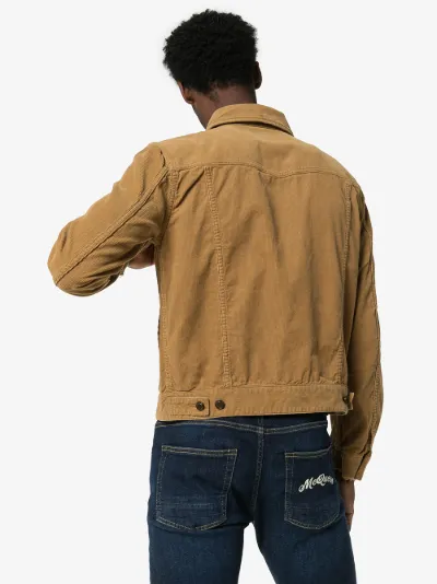 saint laurent corduroy collar denim jacket
