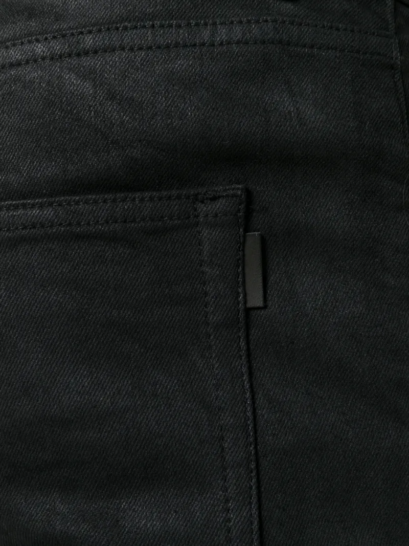 saint laurent coated jeans