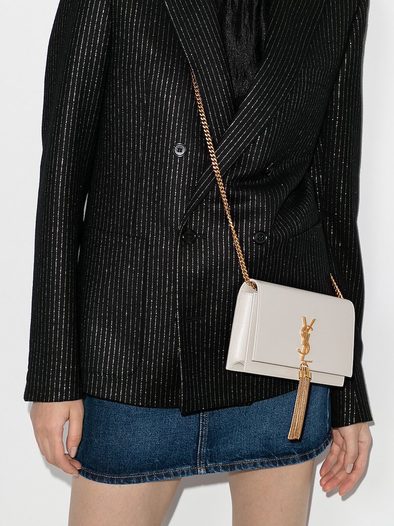 Saint Laurent Cream Purse Wallet