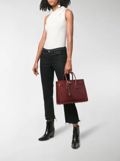 saint laurent croc tote