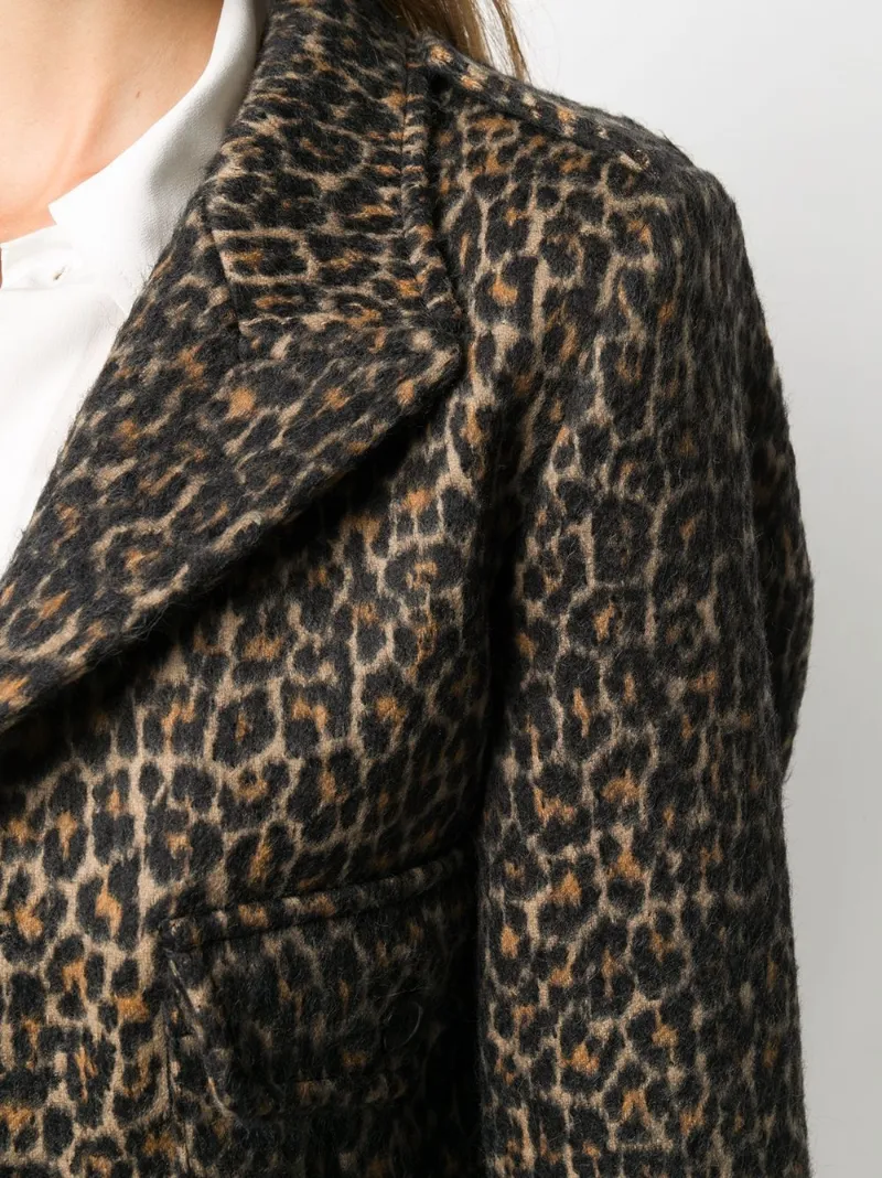 leopard print fitted jacket