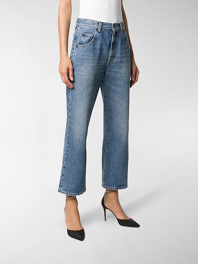 saint laurent cropped jeans